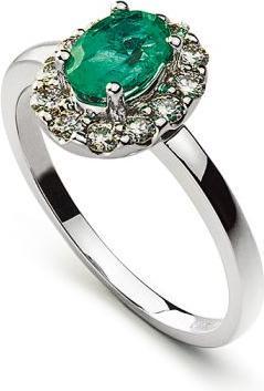 Produktbild Natsumi Schmuck WEISSGOLDRING 18K/750 0.74 CT. MIT 12 BRILLANTEN (50, 750/18 K Gold)