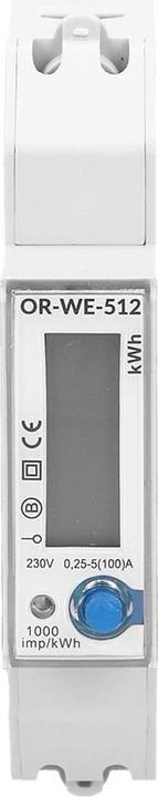 Image du produit MGA Orno LCD digital AC meter, affichage monophasé de la consommation électrique avec certificat MID