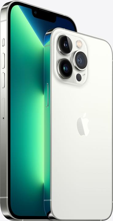 Produktbild Apple iPhone 13 Pro (128 GB, Silver, 6.10", SIM + eSIM, 12 Mpx, 5G)
