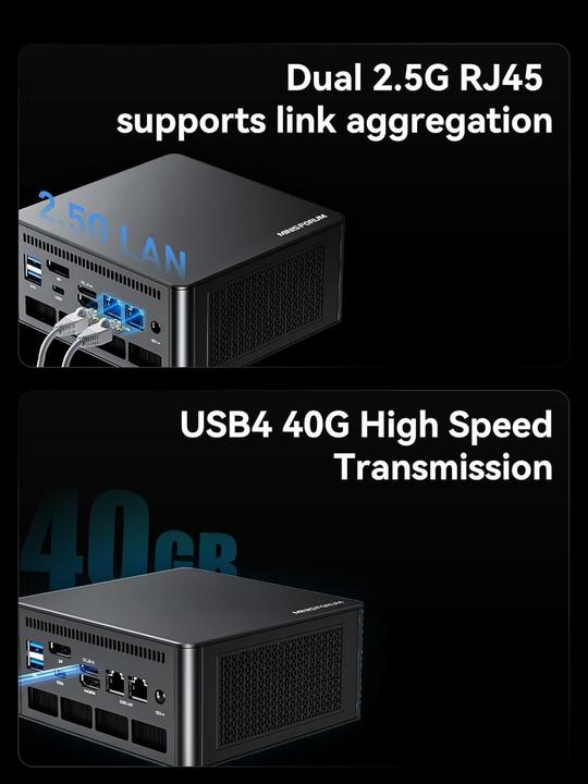 Actual product image Minisforum UM780 XTX (AMD Ryzen 7 7840HS, 64 GB, 1000 GB, Radeon 780M)