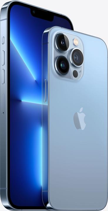 Produktbild Apple iPhone 13 Pro Max (256 GB, Sierra Blue, 6.70", SIM + eSIM, 12 Mpx, 5G)