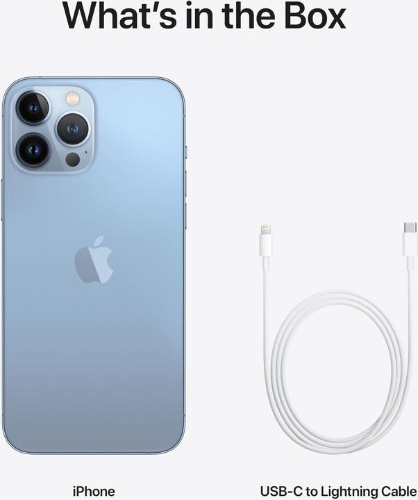 Produktbild Apple iPhone 13 Pro Max (256 GB, Sierra Blue, 6.70", SIM + eSIM, 12 Mpx, 5G)