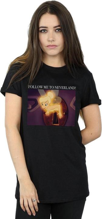 Actual product image Disney Womens/Ladies Tinker Bell Follow Me Cotton Boyfriend T-Shirt (XL)