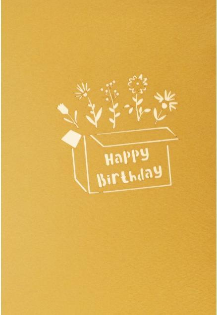 Produktbild Hervorragend Grusskarte Blumengeschenk Happy Birthday - 3D Pop-up (1 Stk.)