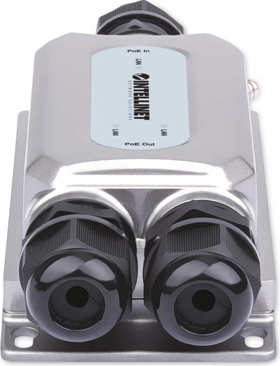 Actual product image Intellinet 2-Port Outdoor Ultra PoE Extender Vandal Protection (3 Ports)