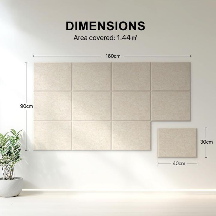 Immagine prodotto Kuchoow Selbstklebende Akustikplatten, 30x40x0.9cm (12 pz.)
