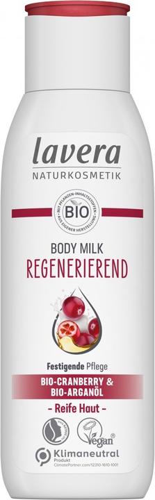 Actual product image Lavera Regenerating Body Milk Organic Cranberry & Organic Argan Oil (Body cream, 200 ml)