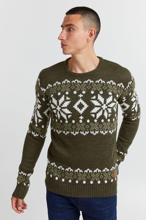 Image du produit Solid Norwig Pull En Grosse Maille Pull-Over Tricot Pour Homme Avec Encolure Rond (XXL)