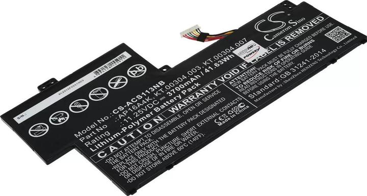 Produktbild AccuCell Akku Acer Aspire One Cloudbook 11 AO1-132,Swift 1 SF113-31-P2CP,Typ AP16A4K u.a. (3700 mAh)