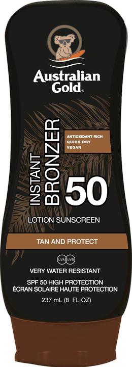 Australian Gold Lotion avec agent bronzant (Lotion solaire, SPF 50, 237 ml)
