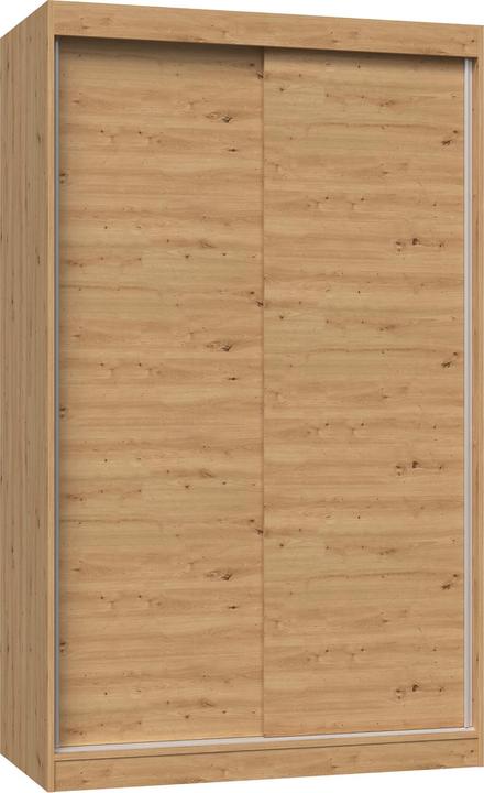 Topeshop IGA 120 ART B KPL Schlafzimmer-Schrank 7 Regale 2 Tür(en) Eiche Garderobe (120 x 61 x 200 cm)