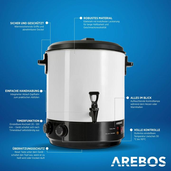 Image du produit Arebos Machine à cuire (28 l)