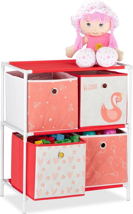 Image du produit Relaxdays Etagère enfant avec boîtes
