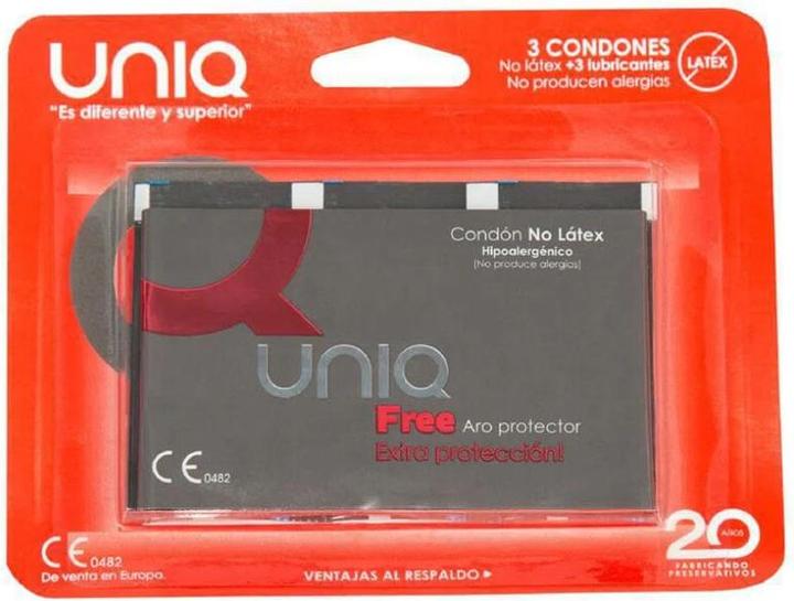 Actual product image Uniq Free Latex Free Condoms With Protection Ring 3 Units (3 pcs.)