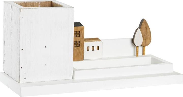 Actual product image DKD Home Decor Multipurpose organiser Pencil White Brown Wood Metal 30 x 40 cm 28 x 11 x 14 cm