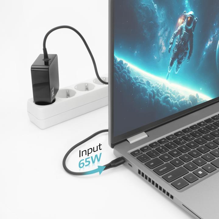 Produktbild USB-C laptop wall charger 65W with Power Delivery profiles, 2 meters (65 W)