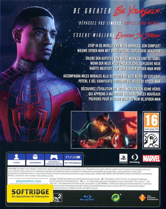 Image du produit Sony Marvel’s Spider-Man: Miles Morales (PS4, Multilingue)