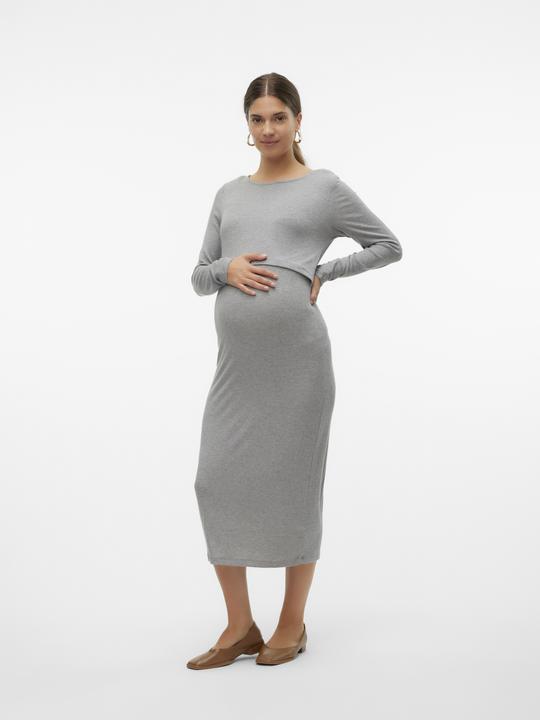 Image du produit Mamalicious Coupe ajustée Col rond Robe midi (M)