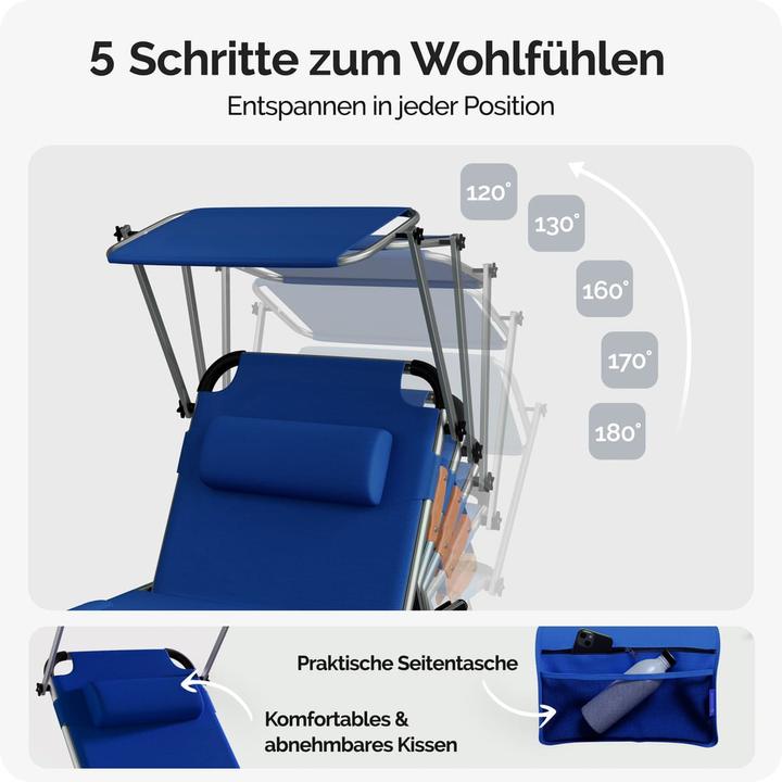 Produktbild Casaria Sonnenliege (210 cm)