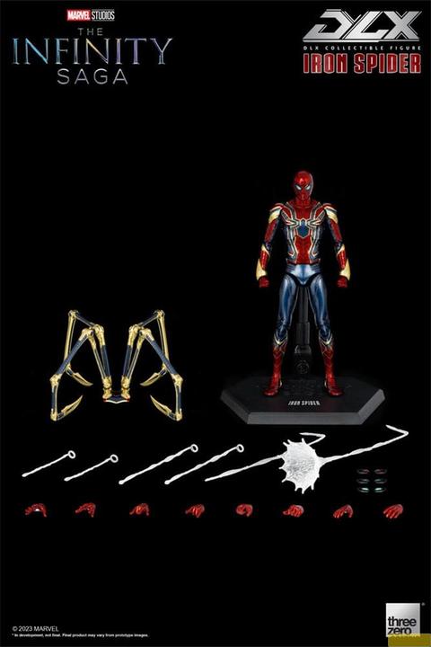 Actual product image ThreeZero Infinity Saga figurine 1/12 DLX Iron Spider 16 cm