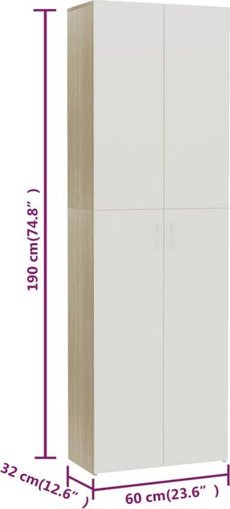 Image du produit VidaXL Armoire de bureau (60 x 32 x 190 cm)