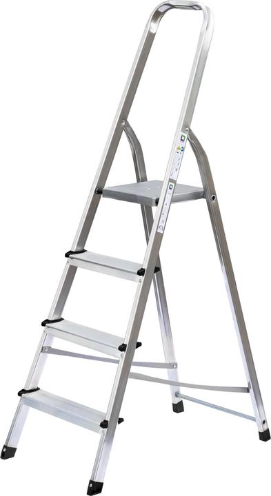 Produktbild Munk Haushaltsleiter einseitig begehbar 4 Stufen (Stehleiter, 8 cm)