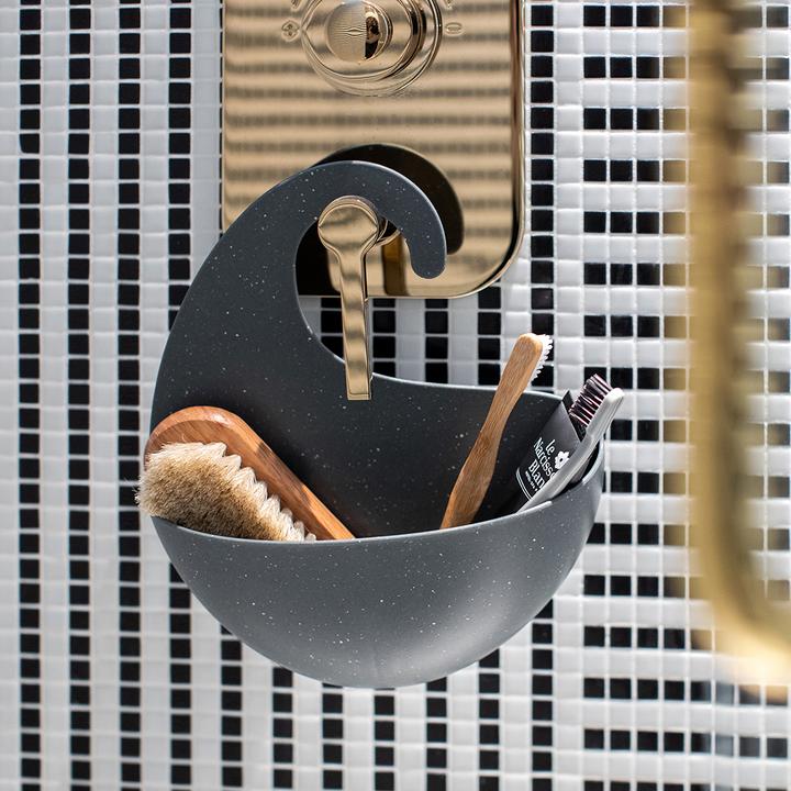 Actual product image Koziol Shower centre holder Surf M, blue, attachment: Hook (7 x 22 x 25 cm)
