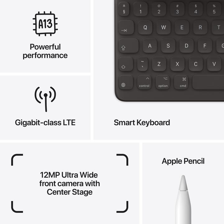 Produktbild Apple iPad 2021 (9. Gen) (4G, 10.20", 64 GB, Silver)