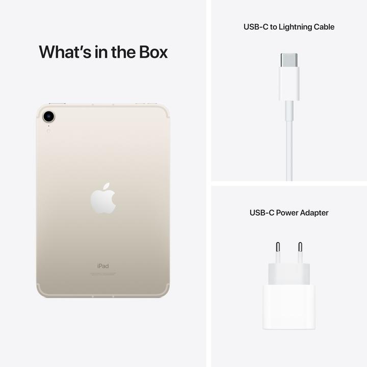 Immagine prodotto Apple iPad mini 2021 (6.Gen) (5G, 8.30", 64 GB, Stellina)