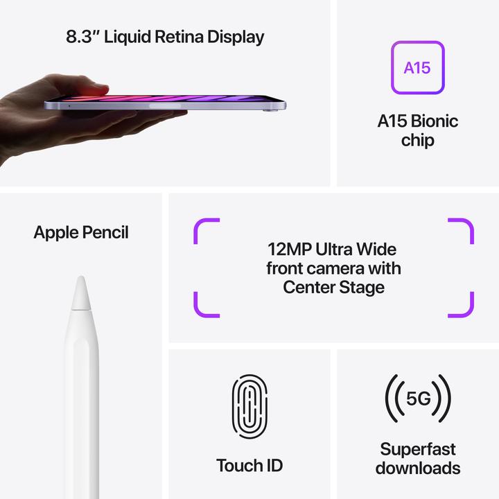 Produktbild Apple iPad mini 2021 (6.Gen) (5G, 8.30", 256 GB, Pink)