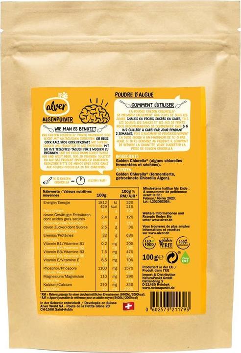 Produktbild Alver Golden Chlorella (1 Stück, Pulver, 100 g)