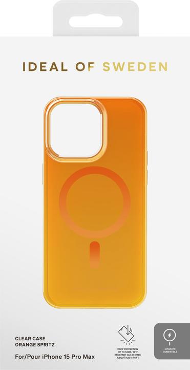 Produktbild iDeal Of Sweden Mobiili tagakaas iPhone 15 Pro Max Magsafe Clear Case Orange Spritz (Apple iPhone 15 Pro Max)