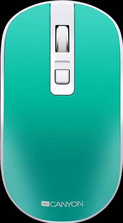 Actual product image Canyon Wireless rechargeable mouse with silent buttons MW-18, Aquamarine (Wireless)