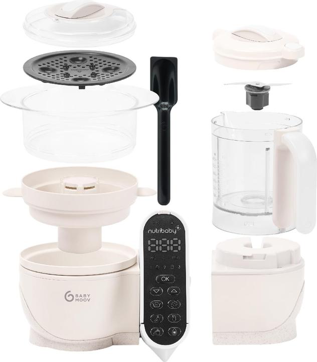 Actual product image Babymoov Nutribaby(+) Mineral beige 6-in-1 multi-purpose baby food processor