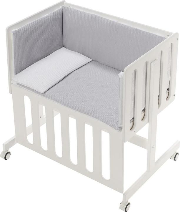 Produktbild Don Algodon Co-Sleeping Wiege Minana - Weiss Buche +Bettwäsche+Bekleidung+Matratzen - - Grau