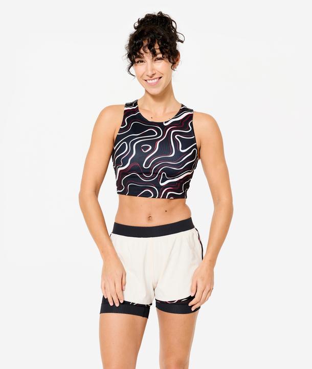 Produktbild Domyos Crop Top Damen - schwarz (L)