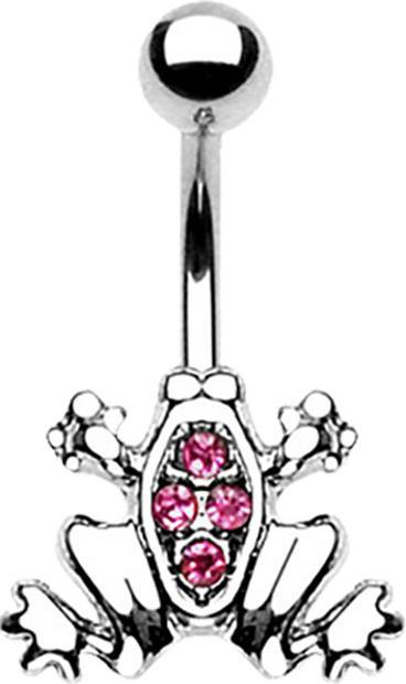 Produktbild Star Piercing Banane silber Frosch violett (Chirurgenstahl 316L, ohne Messing)