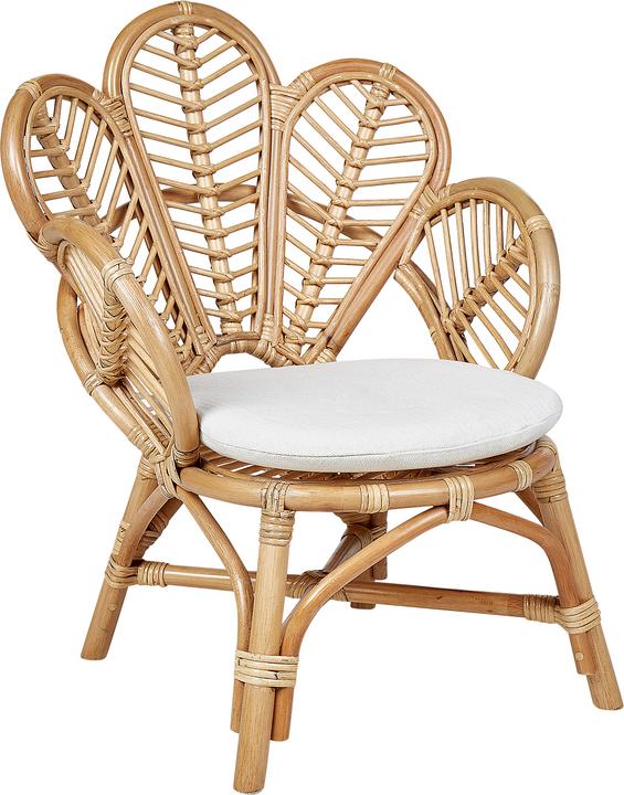 Produktbild Beliani Kinderstuhl Rattan natürlich Pfauform FLORENTINE II (Kinderstuhl)