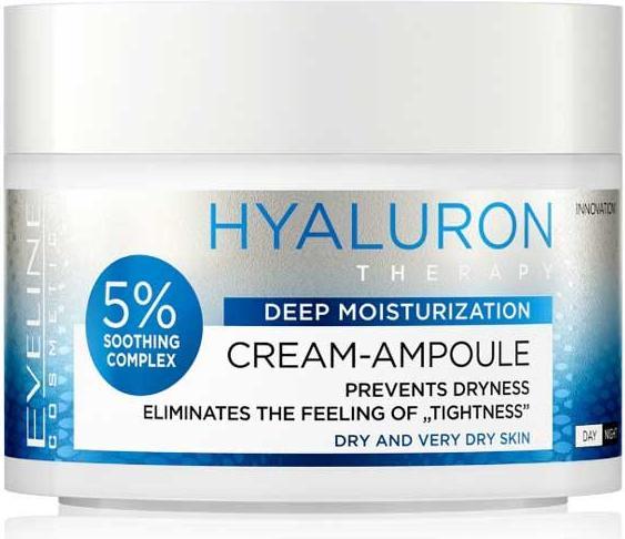 Produktbild Eveline Hyaluron Deeply Moisturizing Cream-Ampoule 5% Soothing Complex 50ml (50 ml, Tagescreme)