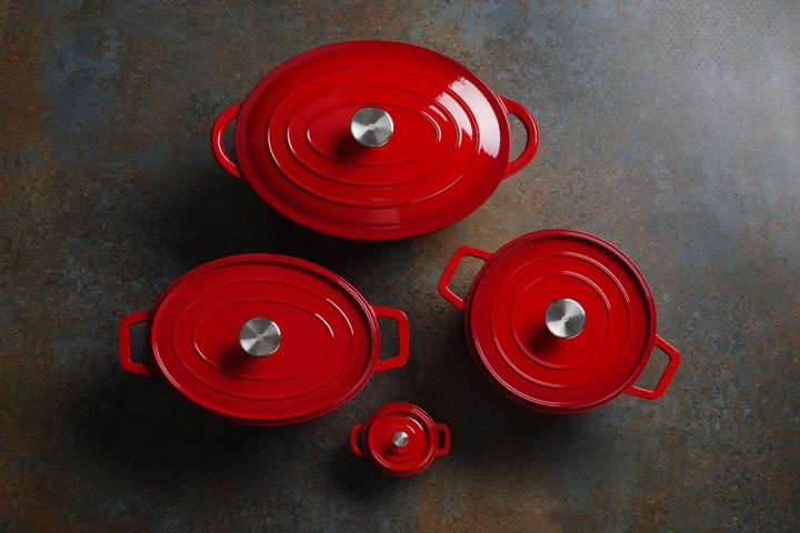 Actual product image Hendi Enamelled cast iron pot (24.50 cm, Casserole + Stewpot, Cast iron, Enamel)