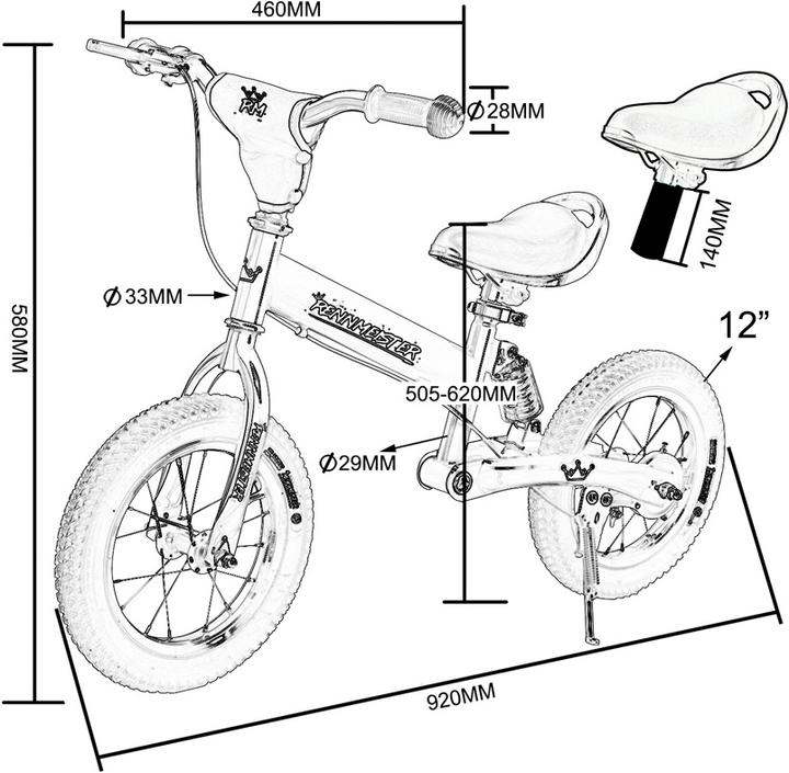 Image du produit Deuba Vélo d'équilibre (12")