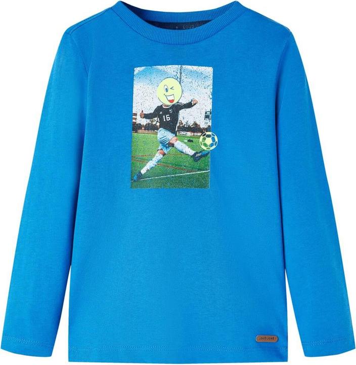 Actual product image VidaXL Children's long-sleeved shirt cobalt blue 92,Material: 100 (92)