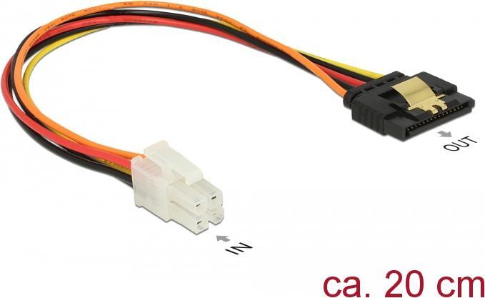 Produktbild Delock Stromadapter P4 4Pin - SATA 0.2 m, nur für Lenovo Mainboards