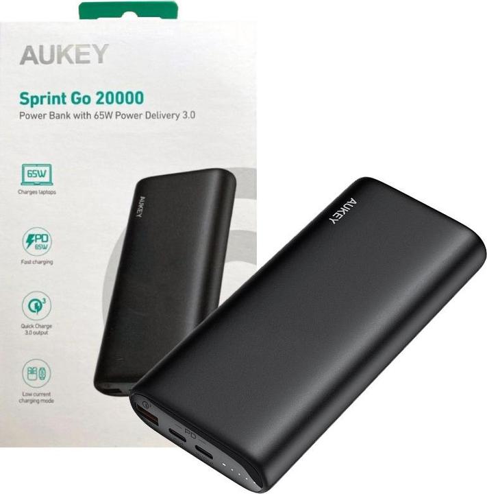 Actual product image Aukey Sprint Go (20000 mAh, 65 W, 74 Wh)