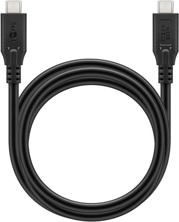 Immagine prodotto Goobay Cavo USB-C, USB4, 240 W, 20 Gbit/s, Power Delivery, 2 m (2 m, USB 4.0)