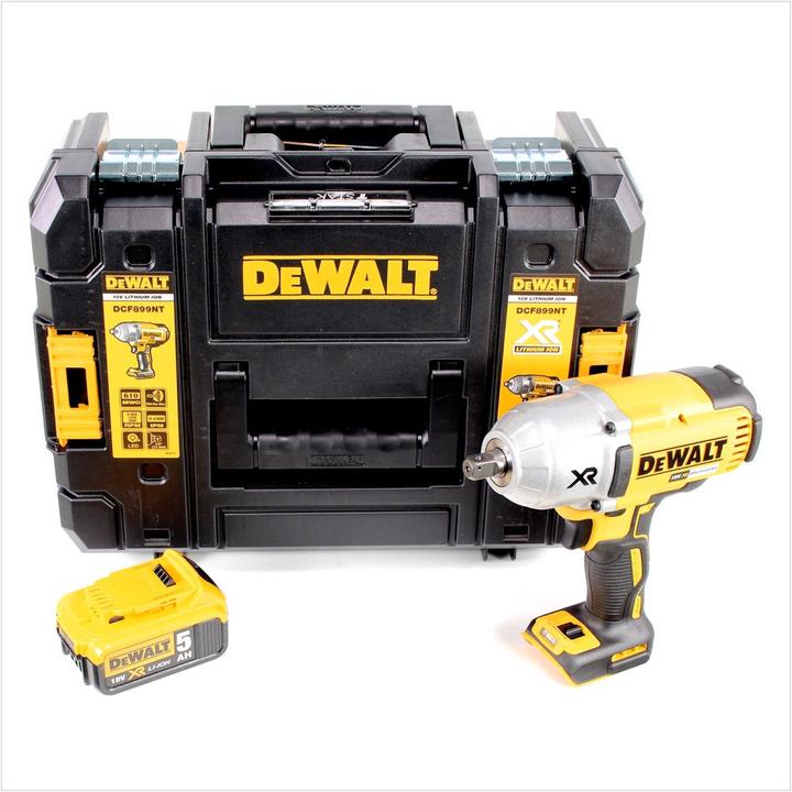 Produktbild DeWalt DCF 899 NT Akku Schlagschrauber 18V 1/2" 950Nm Brushless Kugelrastung + 1x Akku 5,0Ah + TSTAK (Akkubetrieb)
