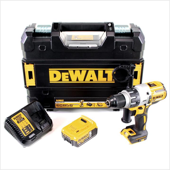 Productafbeelding DeWalt DCD 996 P1 Accu klopboormachine 18V 95Nm Borstelloos + 1x Accu 5,0Ah + Lader + TSTAK (Oplaadbare batterij)