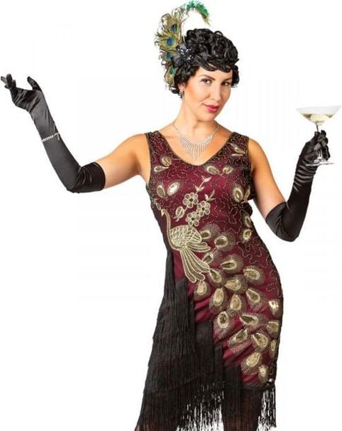 Image du produit Orlob Robe charleston paon, rouge/noir (XXL, 3XL)