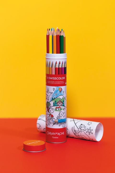 Actual product image Caran d'Ache Swisscolor Metalldose Farbstifte (Multicoloured, 18 x)