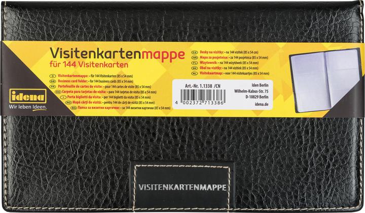 Produktbild Idena Visitenkartenmappe schwarz hoch (Visitenkarte)